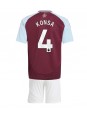 Aston Villa Ezri Konsa #4 Domácí dres pro děti 2024-25 Krátký Rukáv (+ trenýrky)